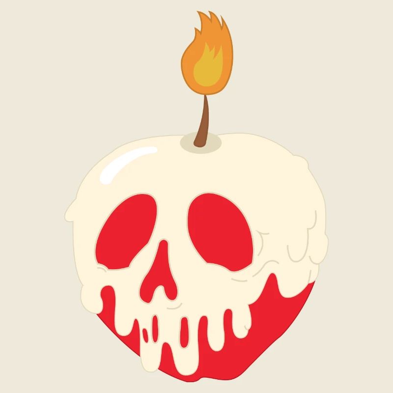 Kerze und Apfel