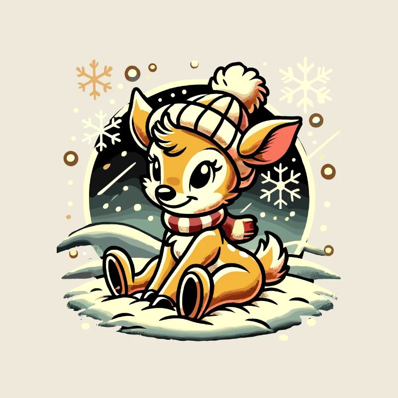 Motif de Noël de renne d’hiver