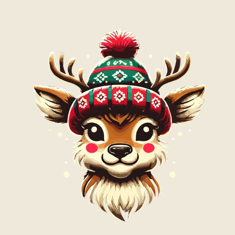 Vintage Weihnachten Rentier Design