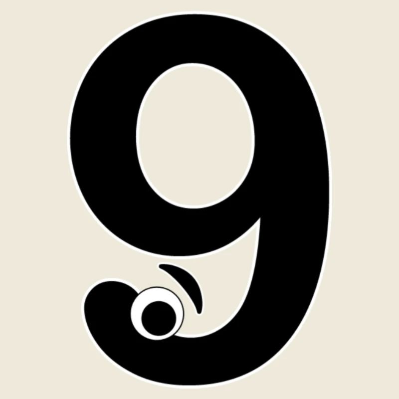 Number Nine 9 Kids Birthday Learning Math