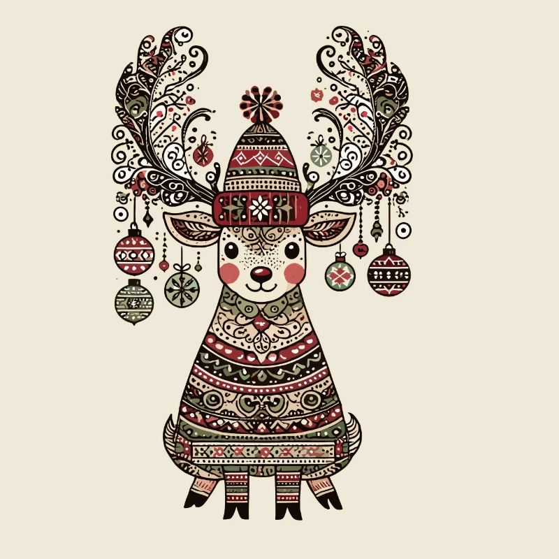 Renne vintage de Noël dans le