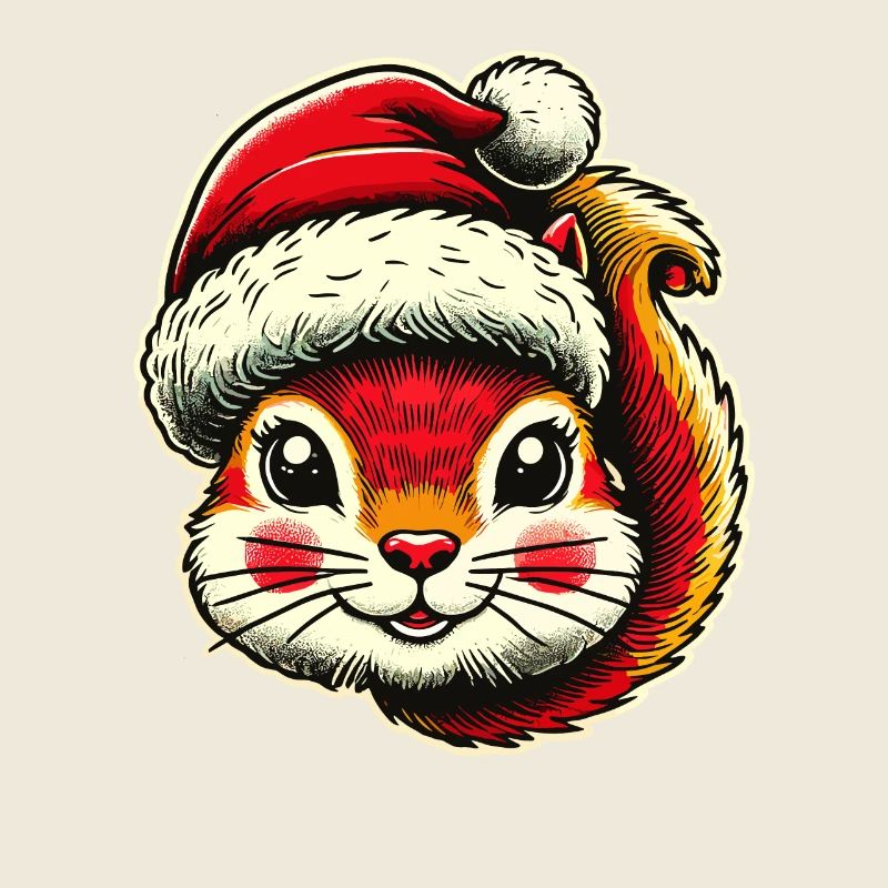 Fröhliches Eichhörnchen Weihnachten
