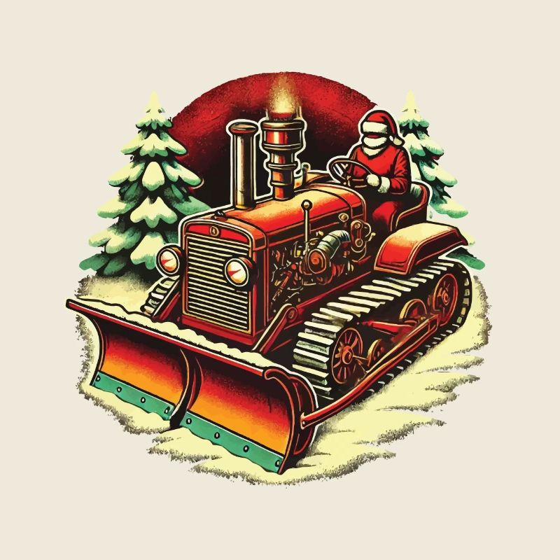 Véhicule de déneigement de Noël d’hiver