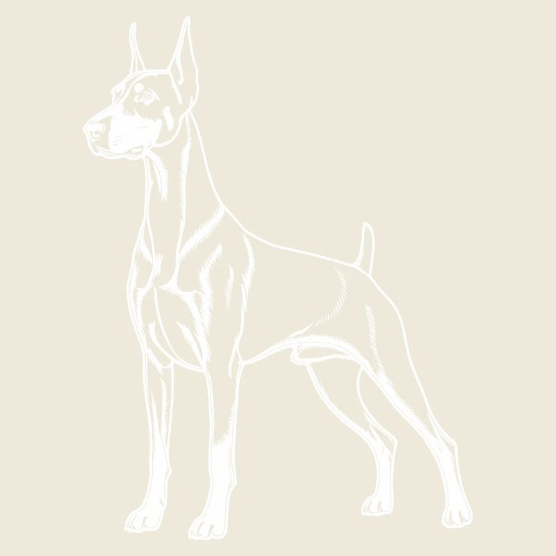 Dobermann Lineart