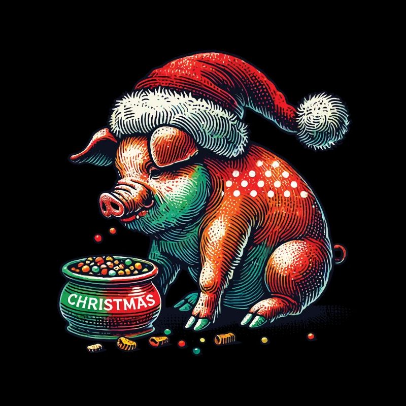 Gourmandise de Noël avec cochon de Noël