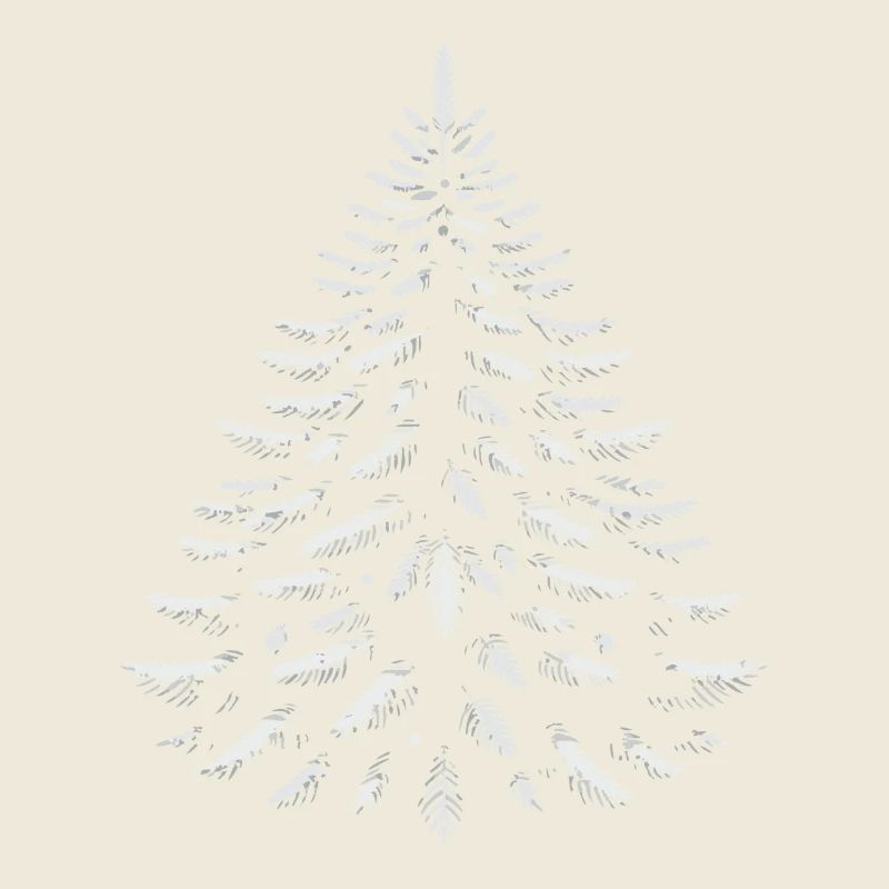 Schlichte Weihnachtsbaum Silhouette