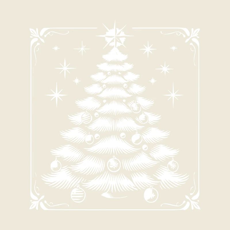 Sapin de Noël avec étoiles