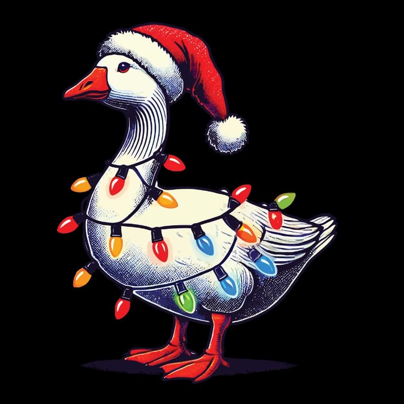 Oie de Noël drôle et maladroite