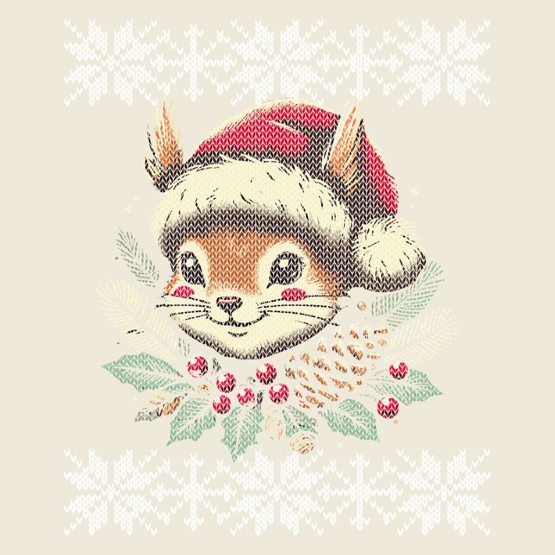 Weihnachtliches Eichhörnchen Strickmuster