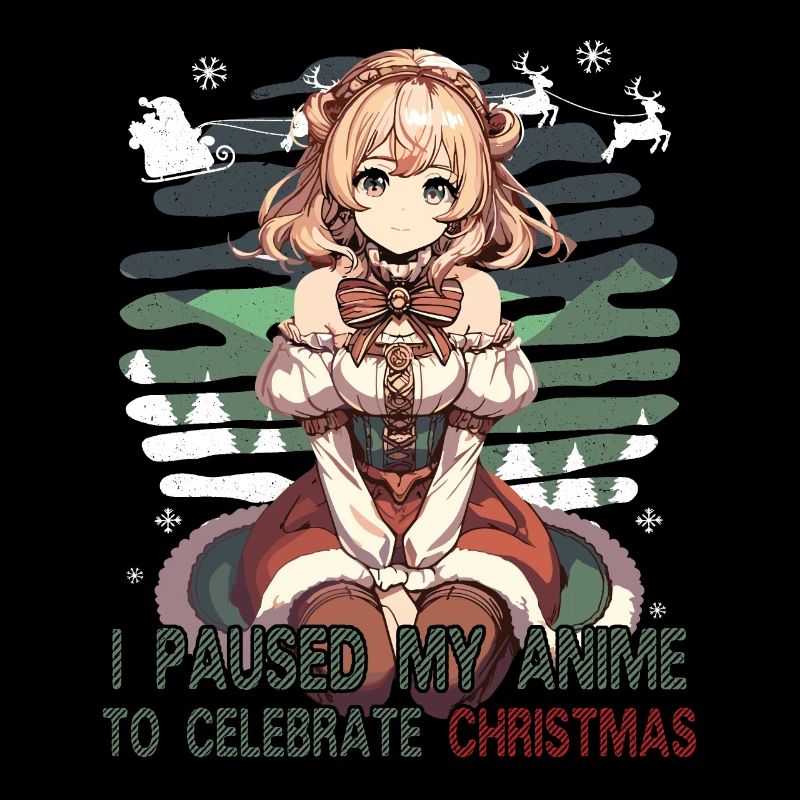 Anime Christmas Break Funny Design