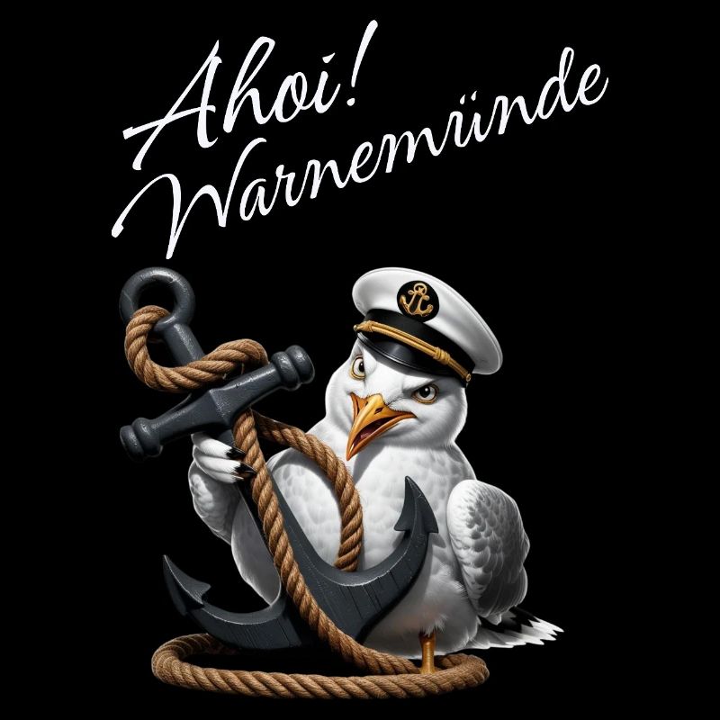 Ahoy Warnemünde ! Drôle de mouette avec ancre