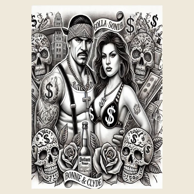 Bonnie et Clyde Style Chicano