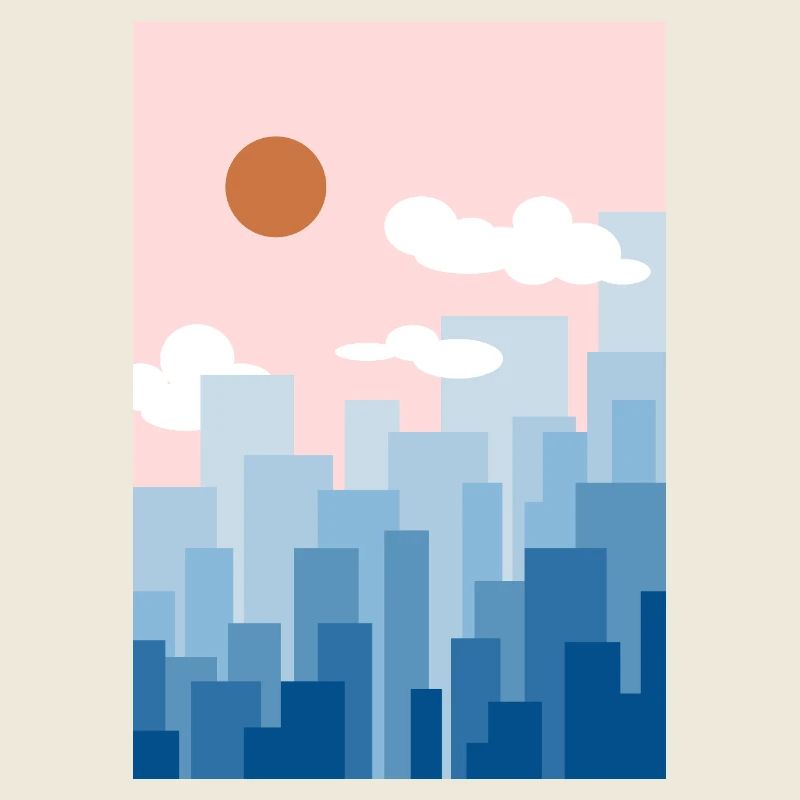 Rose ligne d’horizon