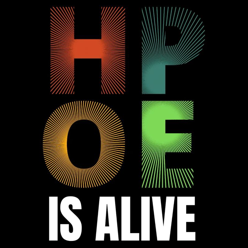 Hope Is Alive Gradient Typography