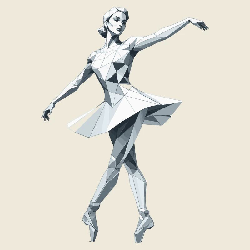 Low Poly Ballerina - Ballet Design