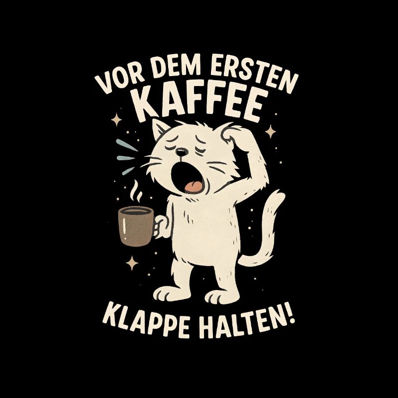 Coffee Cat Monday Work Office Saying