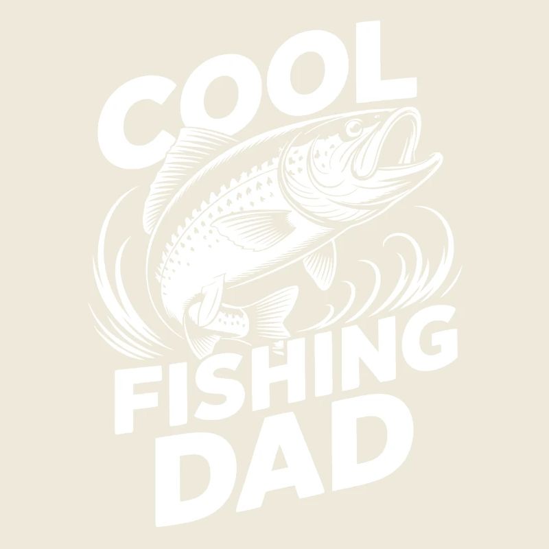 Conception de motivation Cool Fishing Dad