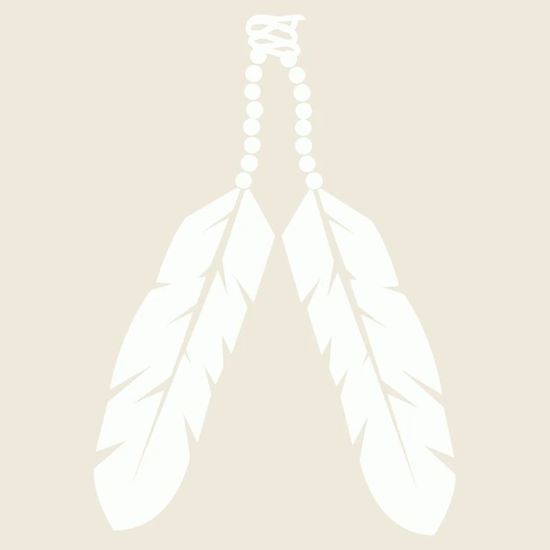 Conception de pendentif en plume autochtone