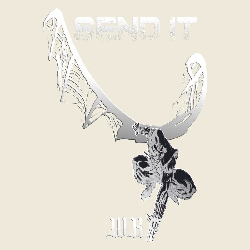Send It Skeleton Dragon Grunge