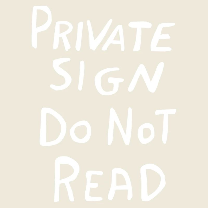 Signe privé - Conception drôle de panneau privé
