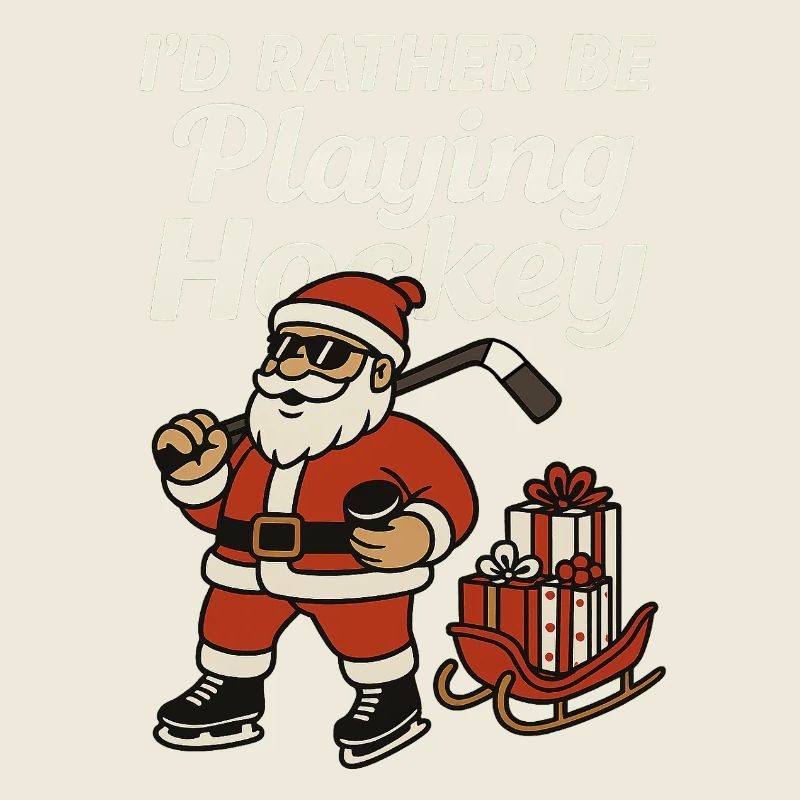 Lustiges Eishockey TShirt Weihnachtsgeschenk