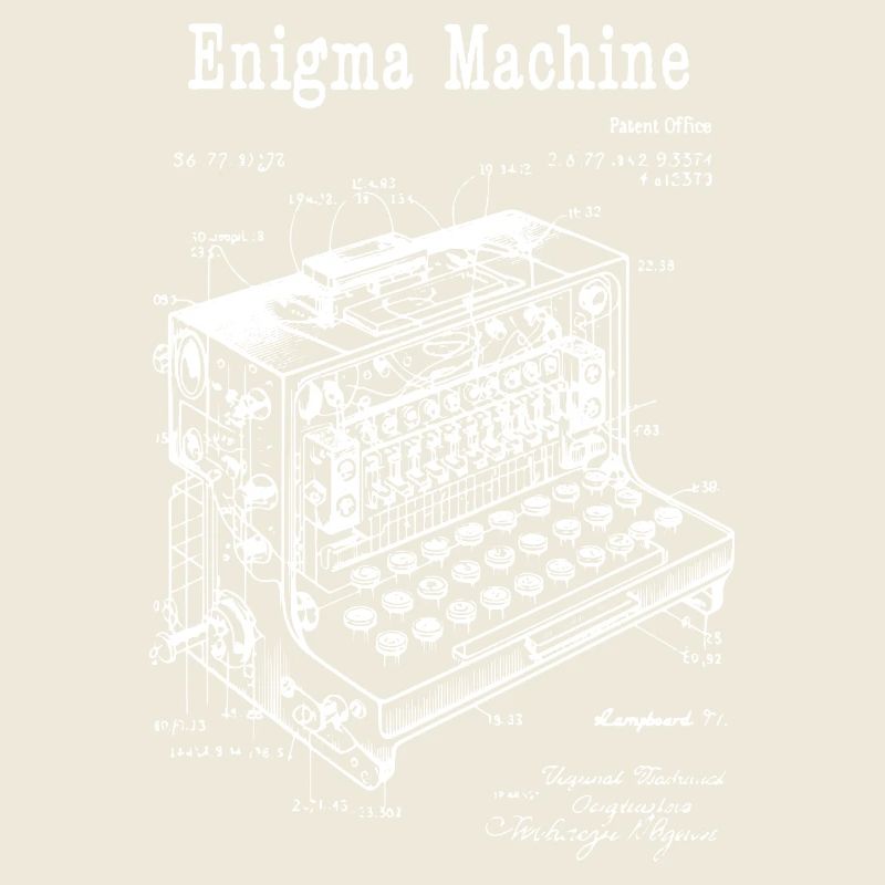 Plan de la machine Enigma
