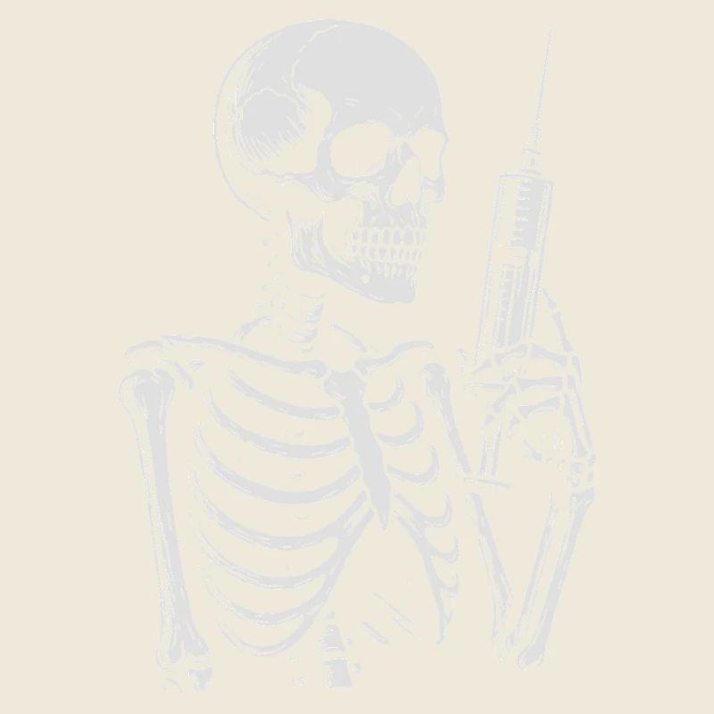 Skeletal Syringe Noir Tee