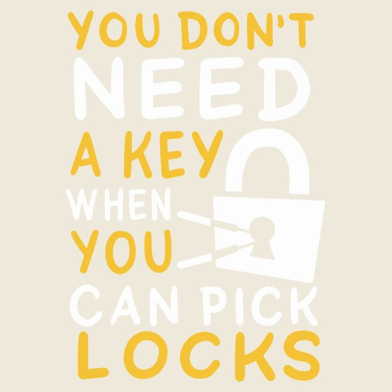 Funny Locksmith Picking Locks Hobbyist Graphic