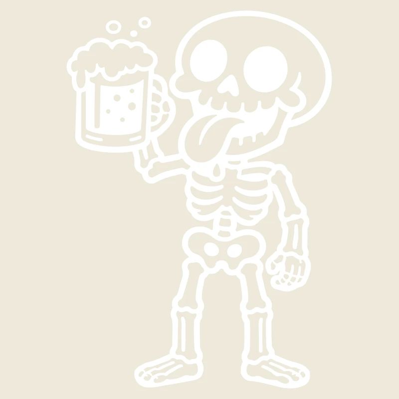 Bière Skeleton Drôle