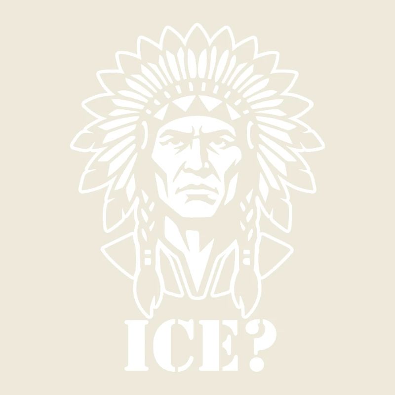 Silhouette des indigenen Häuptlings