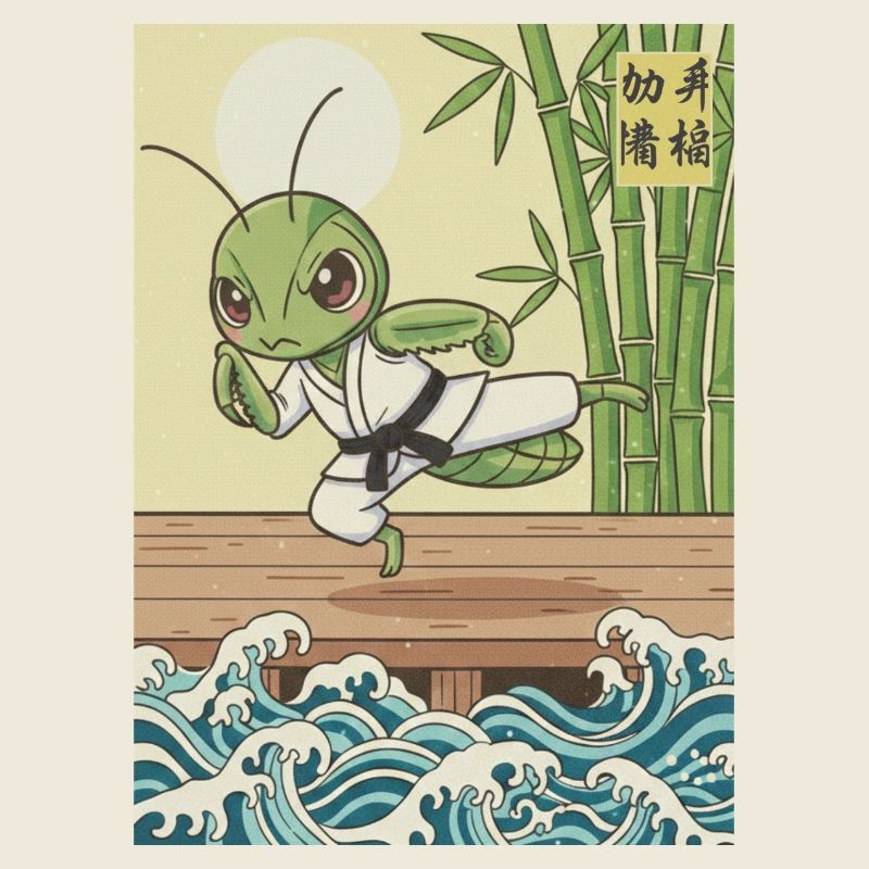 Kawaii Kampfkunst Gottesanbeterin