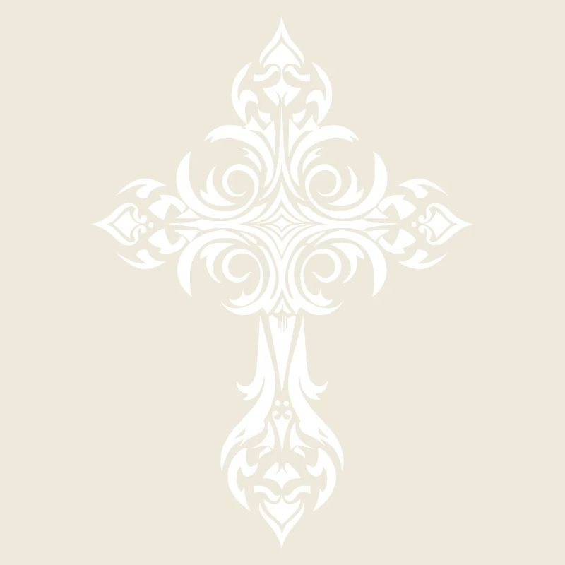 Croix en filigrane ornée