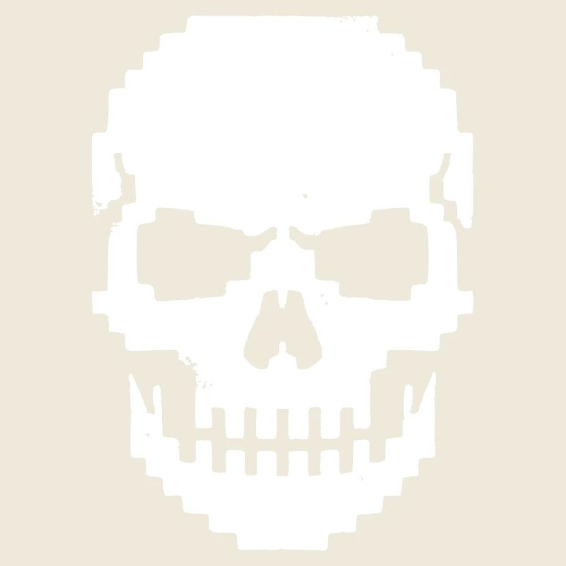 Pixel Schädel Kiefer 8-Bit