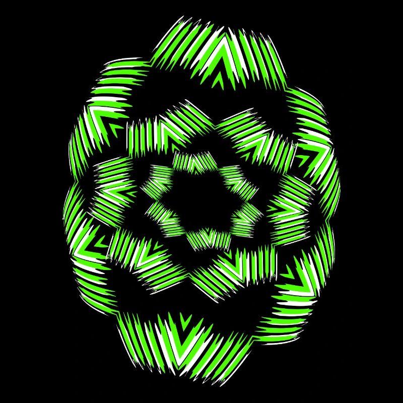 Motif d’éventail néon mandala