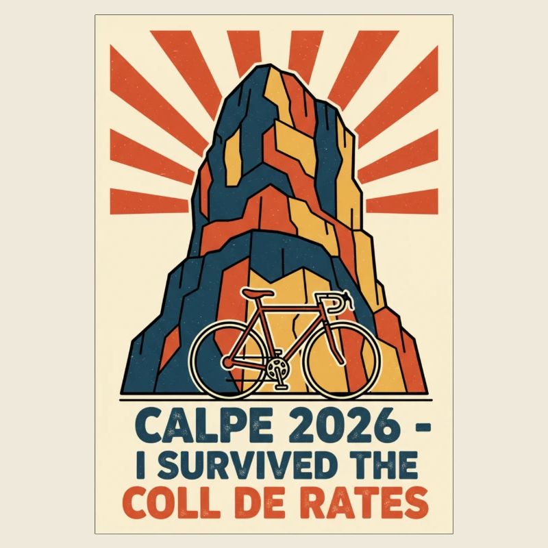 Affiche vintage de cyclisme Calpe 2026
