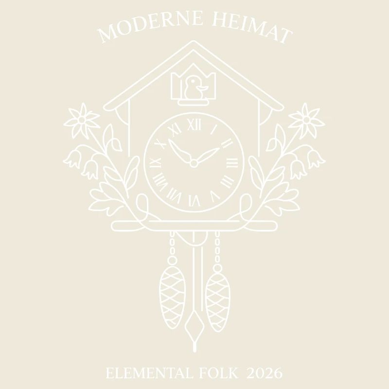 Moderne Heimat Kuckucksuhr Elemental Folk