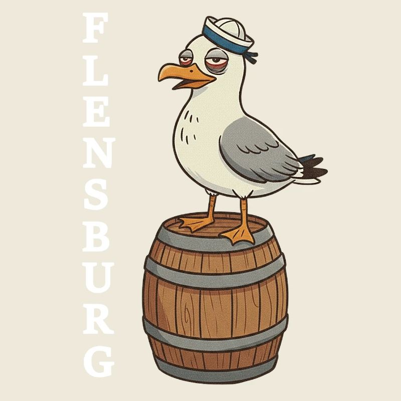 Flensburg Möwe Betrunken
