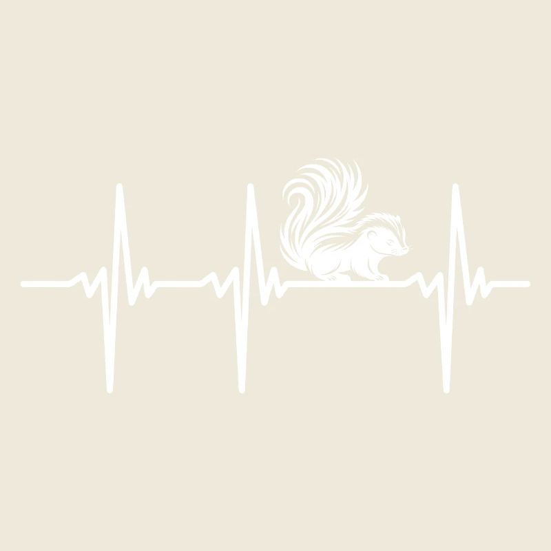 Heartbeat for cute skunks
