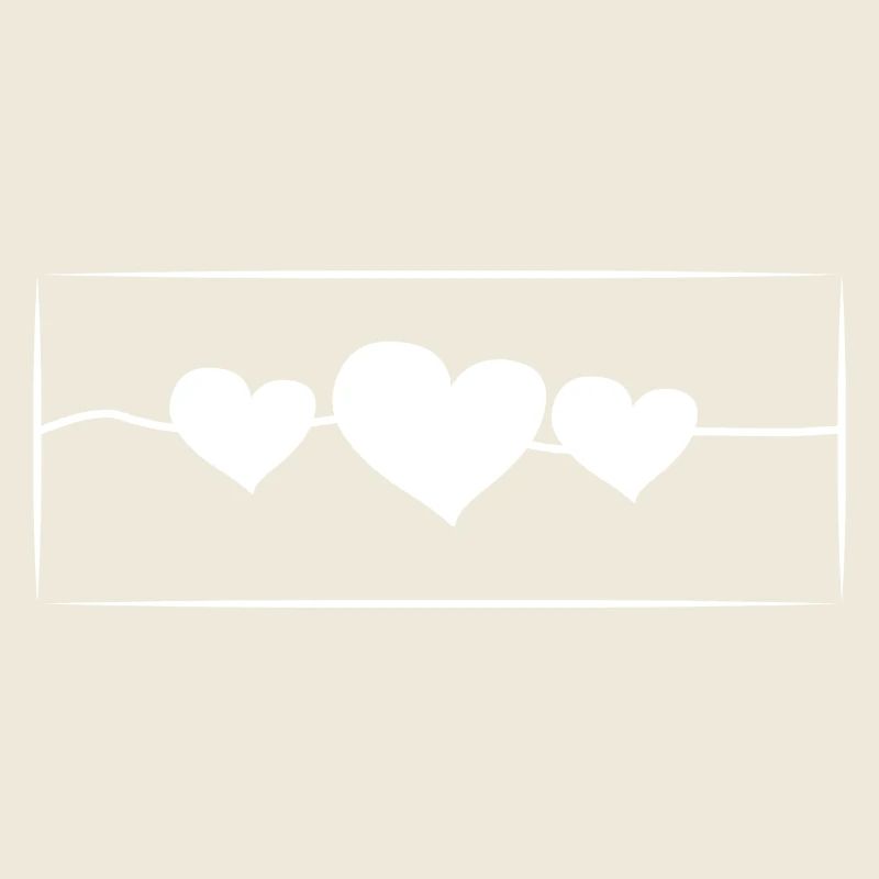 Heart Three Hearts Symbol Love Line Square
