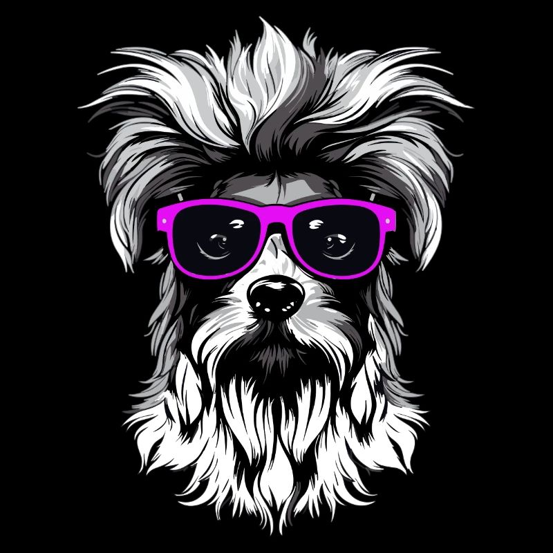 lustiger Hund mit Brille