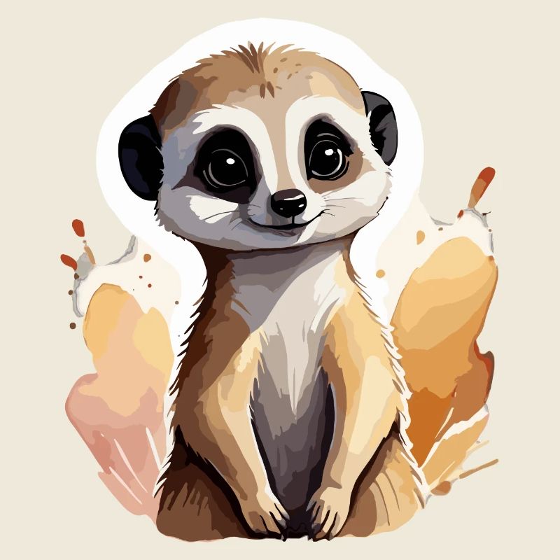 Erdmännchen, kühl und cool in der Wüste, niedlich