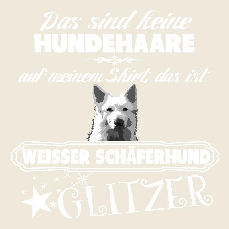 WEISSER SCHÄFERHUND GLITZER