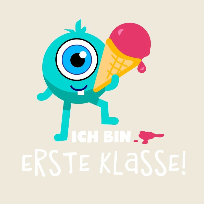 Schulstart Monster Erdbeer