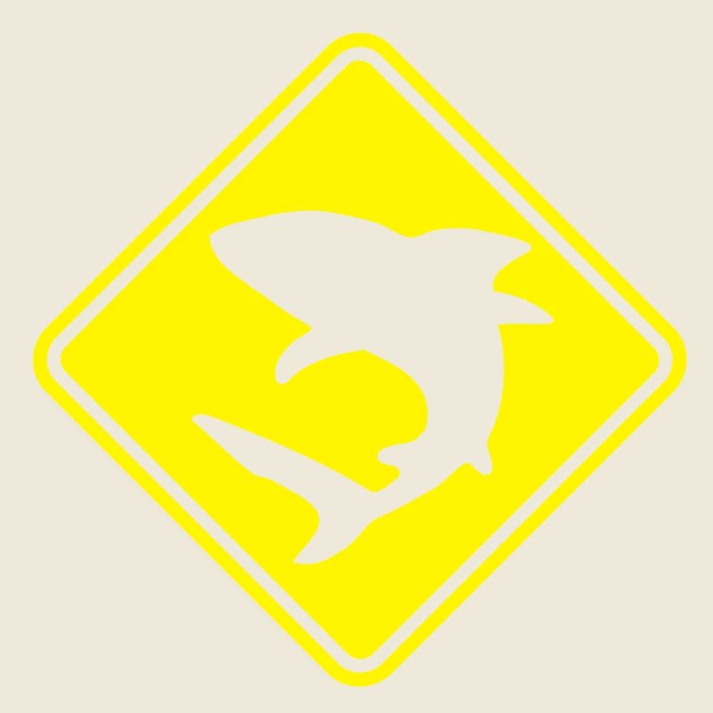 Poker Shark Warning Roadsign