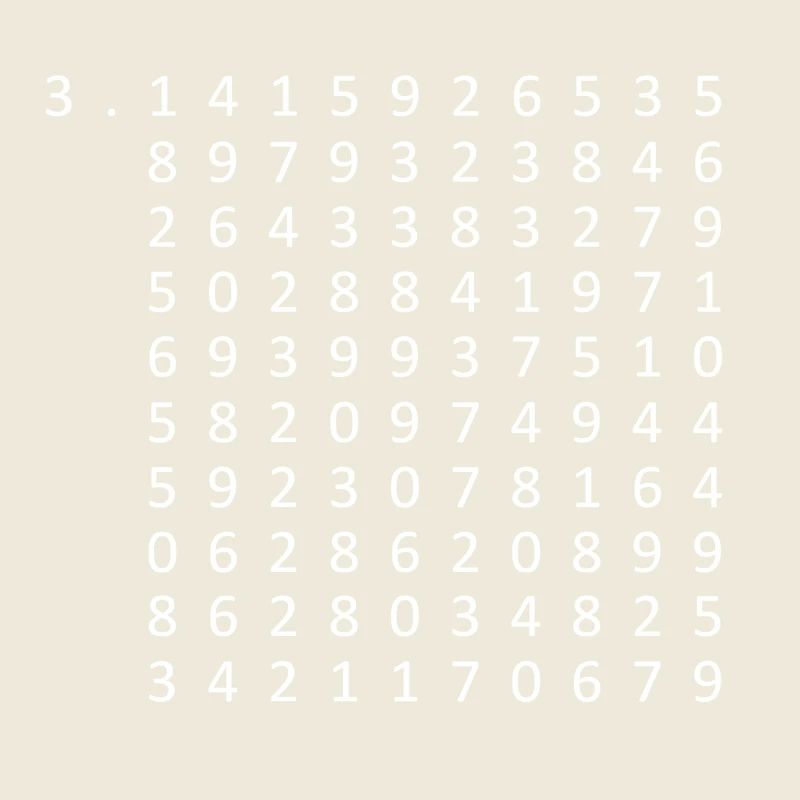 Pi auf 100 Dezimalstellen