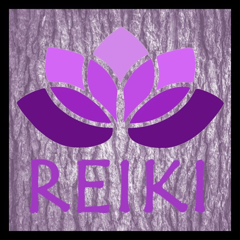 affiches reiki avec lotus violet