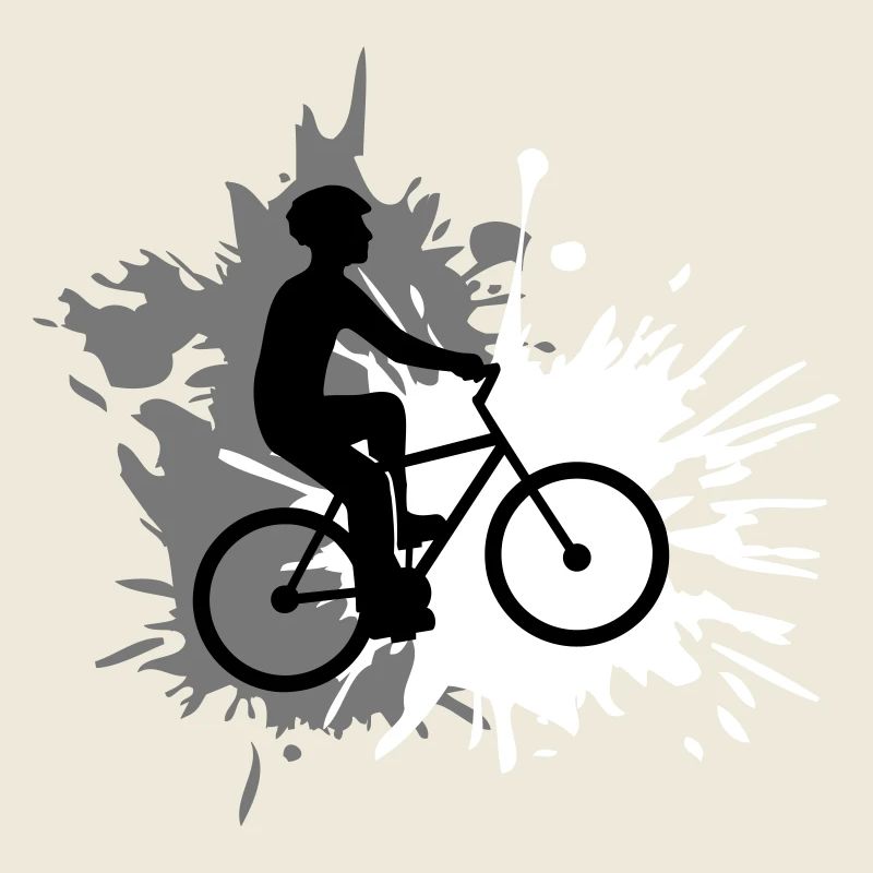 Blob Drop Splashes Couleur Conduite Vélo Silho