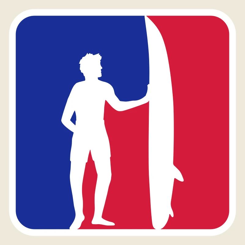 Surfer bleu rouge