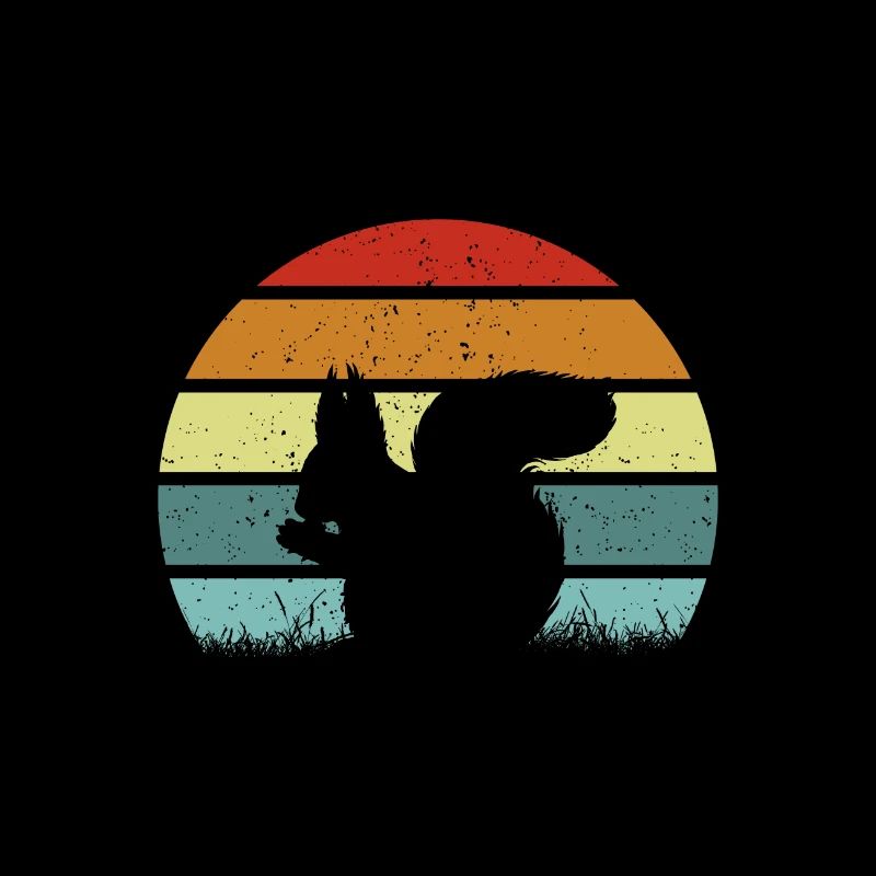 Squirrel Retro Squirrel Lover
