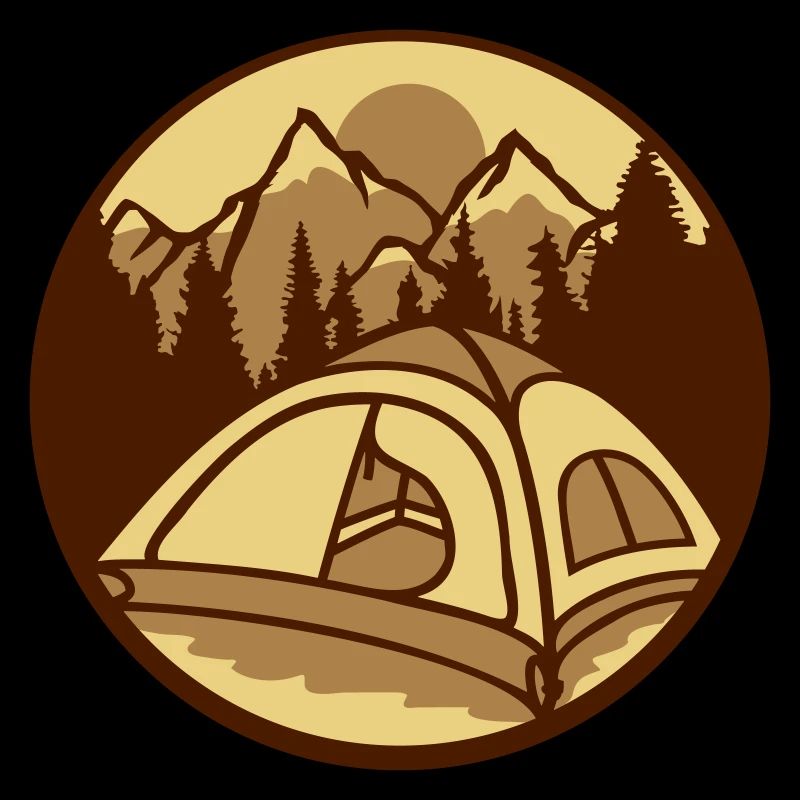 Berge Wald Camper draußen